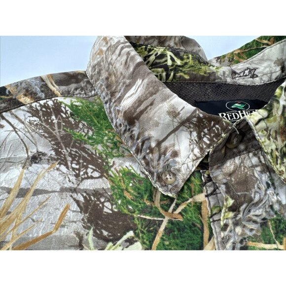 RedHead Camo Shirt Mens 2XL Button Up Vented Fishing Nylon Lightweight Max-1 - Picture 6 of 12